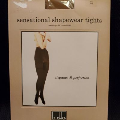 b.ella Sensational Shapewear Tights Small Nude Opaque High Rise Control Top